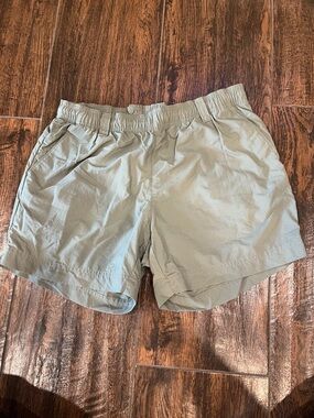 Columbia Light Sage Green Elastic Drawstring Shorts